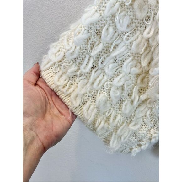 Akemi + Kin Anthropologie Wool Blend Loop Knit Open Front Wide Sleeve Cardigan - Picture 4 of 11